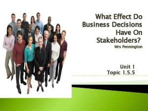 Secondary stakeholders