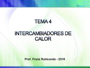 Tema intercambiadores de calor