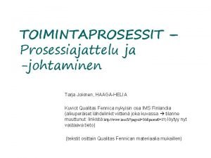 Prosessiajattelu