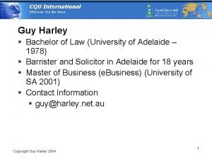 Guy harley solicitor adelaide