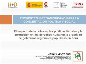 ENCUENTRO IBEROAMERICANO PARA LA CONCERTACIN POLTICA Y SOCIAL