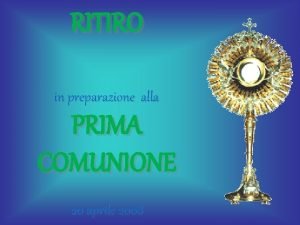 Preghiera in preparazione alla prima comunione