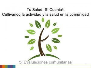 Tu Salud S Cuenta Cultivando la actividad y