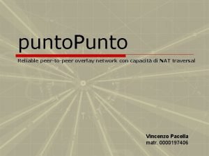 punto Punto Reliable peertopeer overlay network con capacit