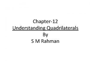 Chapter12 Understanding Quadrilaterals By S M Rahman Polygons