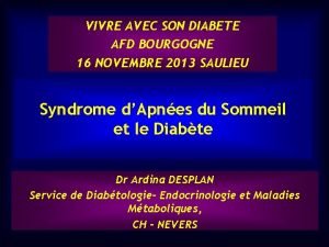 VIVRE AVEC SON DIABETE AFD BOURGOGNE 16 NOVEMBRE