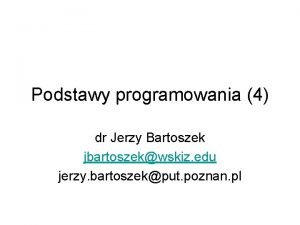Jerzy bartoszek Jerzy bartoszek