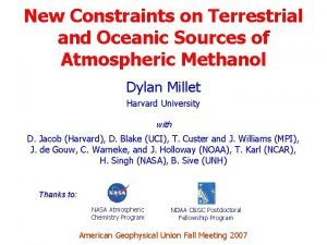 New Constraints on Terrestrial and Oceanic Sources of