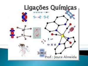 Ligaes Qumicas Prof Joyce Almeida Reviso dos Conceitos