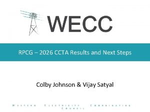 RPCG 2026 CCTA Results and Next Steps Colby