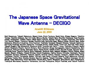 The Japanese Space Gravitational Wave Antenna DECIGO Amaldi