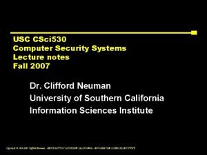 Csci 530 security systems