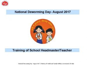National deworming day National deworming day