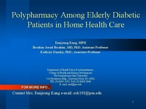 Polypharmacy Among Elderly Diabetic Patients in Home Health