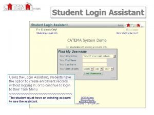 System Student Login Assistant Using the Login Assistant