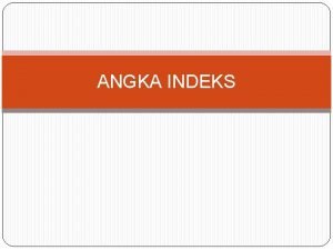 Indeks adalah