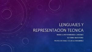 Lenguaje y representación técnica