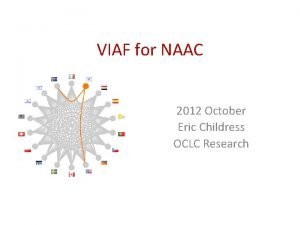 VIAF for NAAC 2012 October Eric Childress OCLC