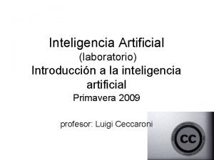 Inteligencia Artificial laboratorio Introduccin a la inteligencia artificial