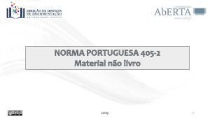 NORMA PORTUGUESA 405 2 Material no livro 2019