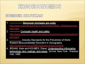 Ergoeconomics