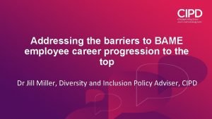 Bame barriers to employment