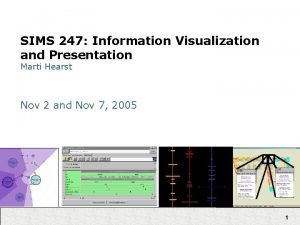 SIMS 247 Information Visualization and Presentation Marti Hearst