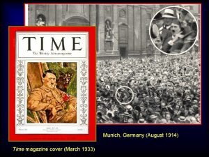 Munich Germany August 1914 Time magazine cover March