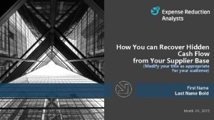 Hidden cash flow Hidden cash flow