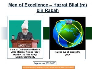 Men of Excellence Hazrat Bilal ra bin Rabah
