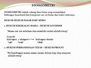 Hukum kekekalan massa Hukum kekekalan massa