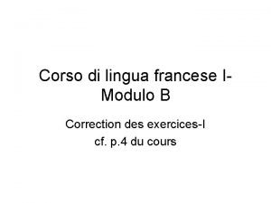 Correction Correction