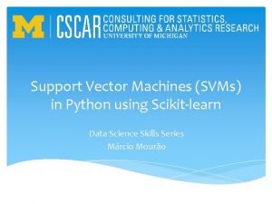 Support Vector Machines SVMs in Python using Scikitlearn