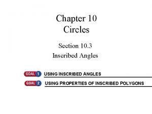 Section 10 topic 3 inscribed polygons in a circle