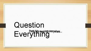 Tag question everything