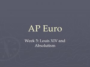 Absolutism definition ap euro