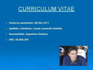 Fecha de nacimiento curriculum