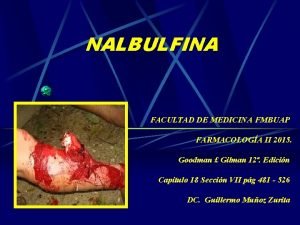 NALBULFINA FACULTAD DE MEDICINA FMBUAP FARMACOLOGA II 2015