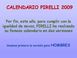 Calendario pirelli 2009