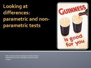 Parametric vs nonparametric tests