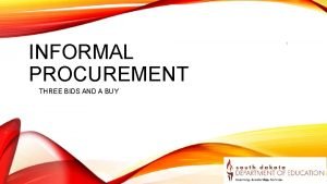 Informal purchasing