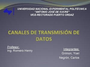 UNIVERSIDAD NACIONAL EXPERIMENTAL POLITCNICA ANTONIO JOS DE SUCRE