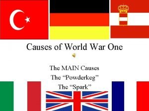 Causes of World War One The MAIN Causes