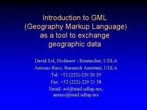 Gml geography markup language