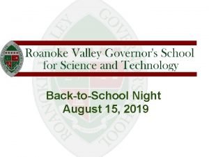 BacktoSchool Night August 15 2019 Communication School website