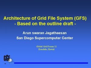 Architecture of Grid File System GFS Based on