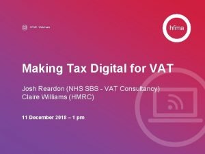 Making tax digital webinars