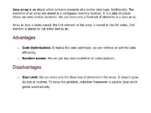 Java array slicing