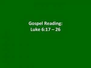 Luke 6: 17-26
