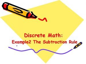 Subtraction rule example